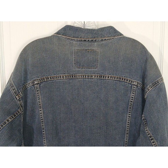 Levis Mens Denim Blue Jacket XL Standard Trucker Comfort Everyday Wear - Picture 12 of 16